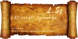 László Szeverin névjegykártya